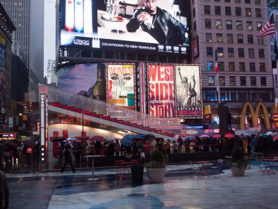 Times Square in Rain