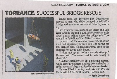 Daily Breeze / Sunday Oct 3, 2010- Channel rescue