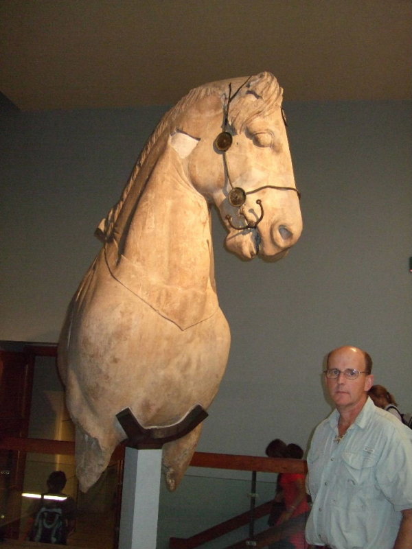 Large horse from the top of the Parthenon