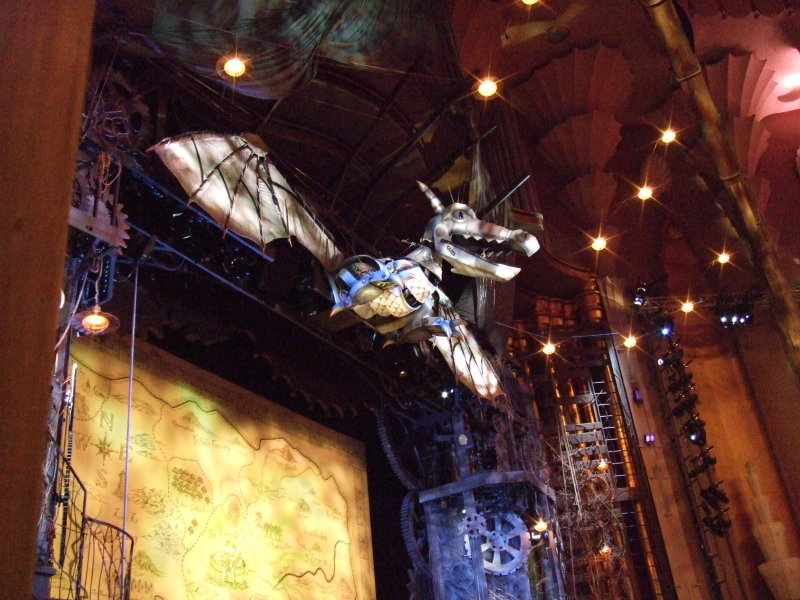 A view of the set before Wicked started