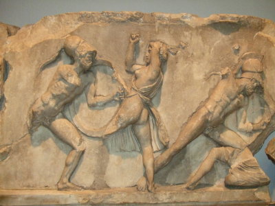 Parthenon detail--fighting the Amazons
