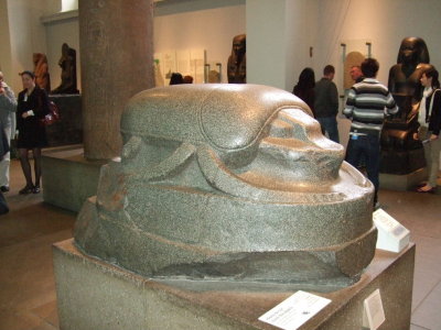 This granite scarab made it to London from Egypt via Istanbul