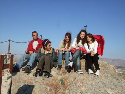 Young folks at the top of the fortress, Ortahisar