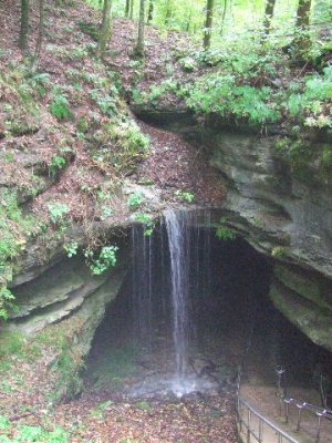 Waterfall at the natural entrnce