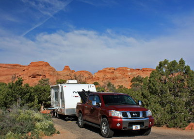 Our camp site at Arches...how cool is that