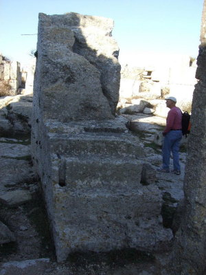 Stairs to the pillar--supposedly for people who wanted to talk to the Saint.