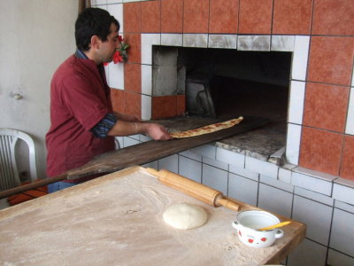 Goreme: Great lunch!  Freshly baked pide with the topping of your choice right out of a wood oven--thanks Cappadocia Pide!