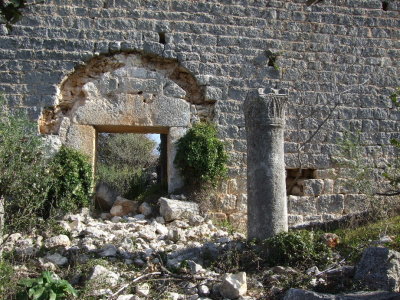 The entrance to a second, much larger church