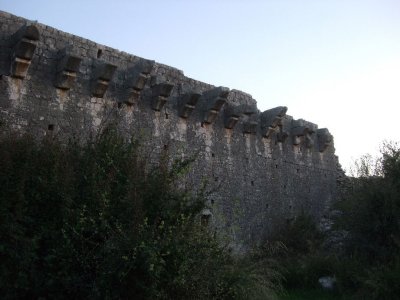 The outer walls of the castle