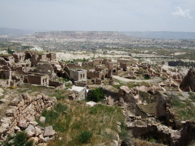 Uchisar:  Ruins on the hill below Uchisar