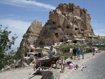 Uchisar:  The fortress, carved out of the solid rock, at Uchisar