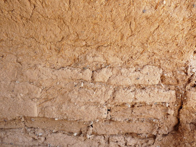 looking closely at the material used to built the walls