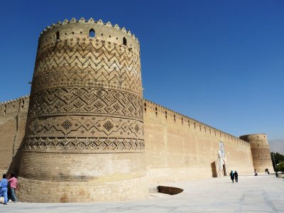 the high walls are punctuated by four 14m-high circular towers