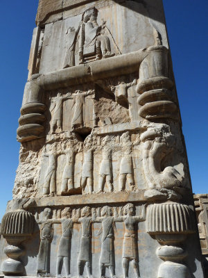 columns of Central Palace, showing Darius on his throne