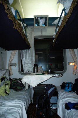 Train to China - a private room for 4 persons with TV