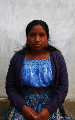 Young Guatemelan Woman At The Cemetery