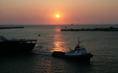 Tugboat at Dawn, Crete, Greece