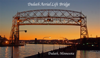 Duluth Aerial Lift Bridge sunset