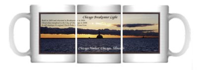 Chicago Breakwater Light sunrise