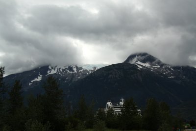Glacier above ship