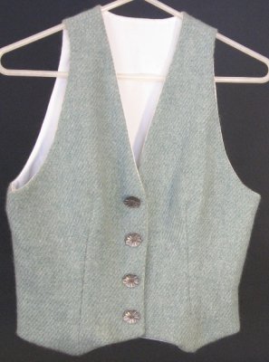 Wool twill vest