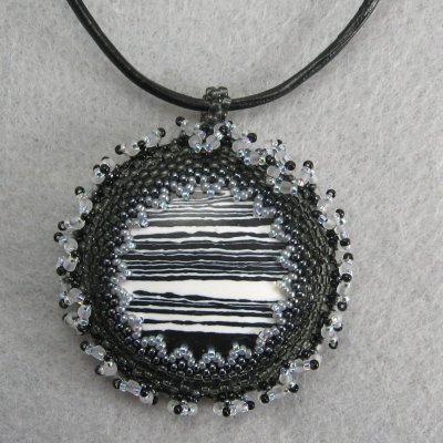striped agate pendant