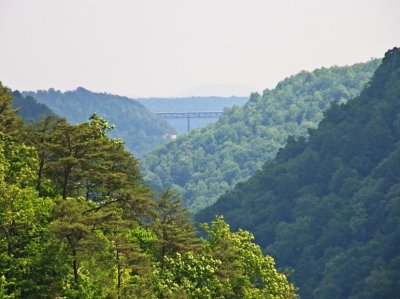 View of New River Gorge from Hawk's Nest Restaurant