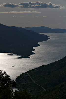 View towards Korčula from Sveti Ilija