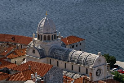 Šibenik - Cathedral of St James, from the fortress