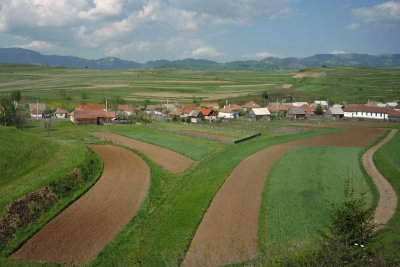 Village in the Csik Basin (from a train)