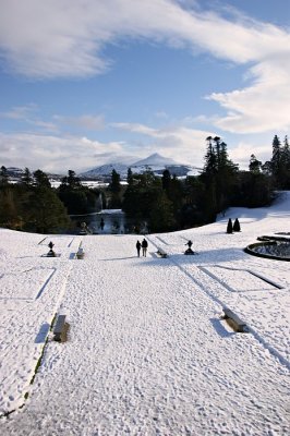 Snow in Powerscourt Gardens