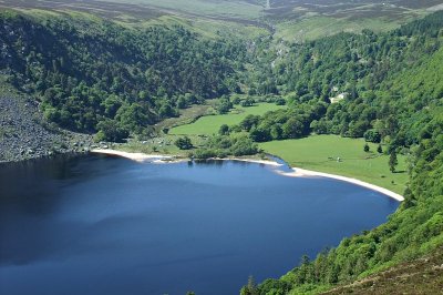 Looking down on Lough Tay