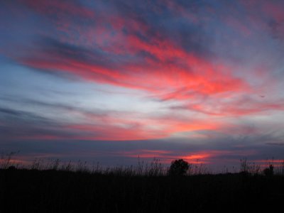 Fall Sunset on the Prairie