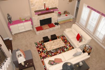 Living Room Seen From Upstairs