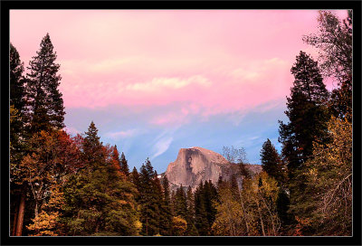 Sunset Clouds Above Half Dome