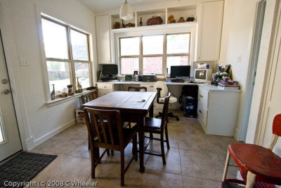 Breakfast room/office. Marble top