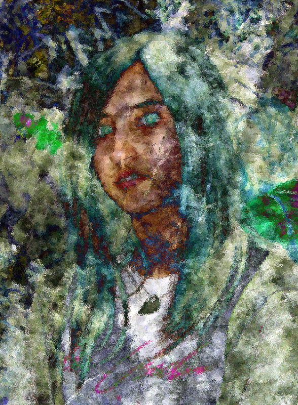 A face behind the trees!
