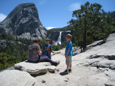 nevada falls in the back ground