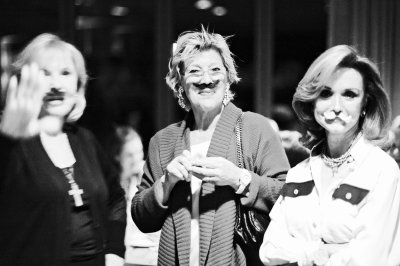 mustachioed lady-friends trio RH 82 birthday