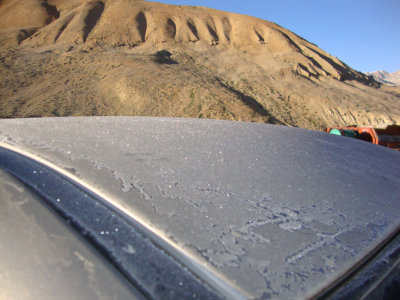 thin ice over my car in Pang