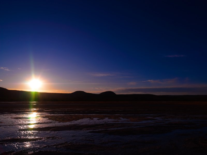 Sunset at Grand Prismatic - Yellowstone