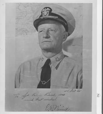 signed photo to dad from Adm. Nimitz