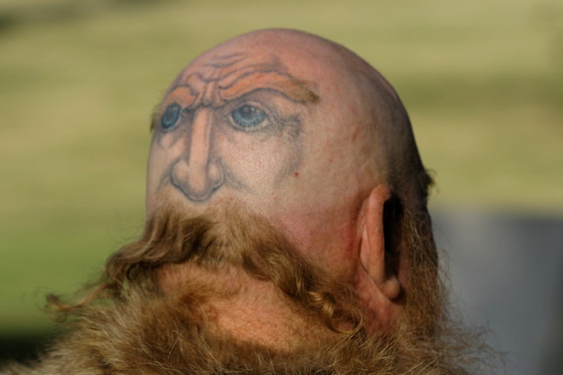 A Tattoo with a Handlebar Mustache ...