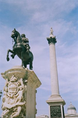 Statue of King Charles I and Duke of Wellington Statue