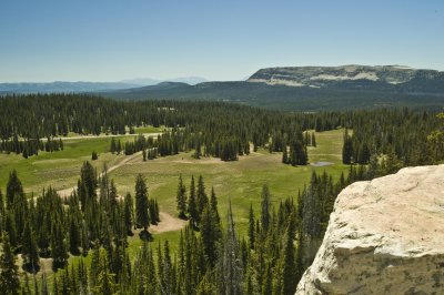 At the summit of the Mirror Lake Highway