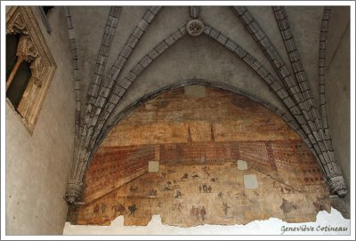 Fresque sous la voute de l'entre du chteau / Affresco sotto la volta dell' ingresso del castel