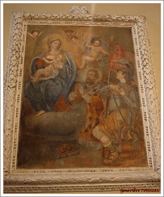 Vierge avec enfant et,  genoux, les saints Biagio et Ambrogio /Chiesa Santa Lucia
