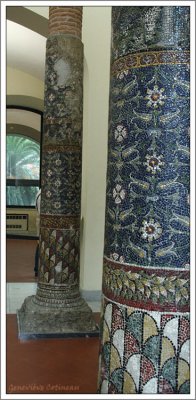 Mosaque sur colonnes