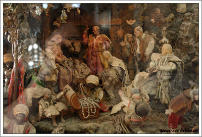 Détail de la crêche / Particolare del presepe