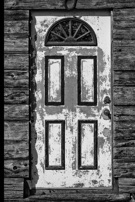 Old door on a farm storeroom